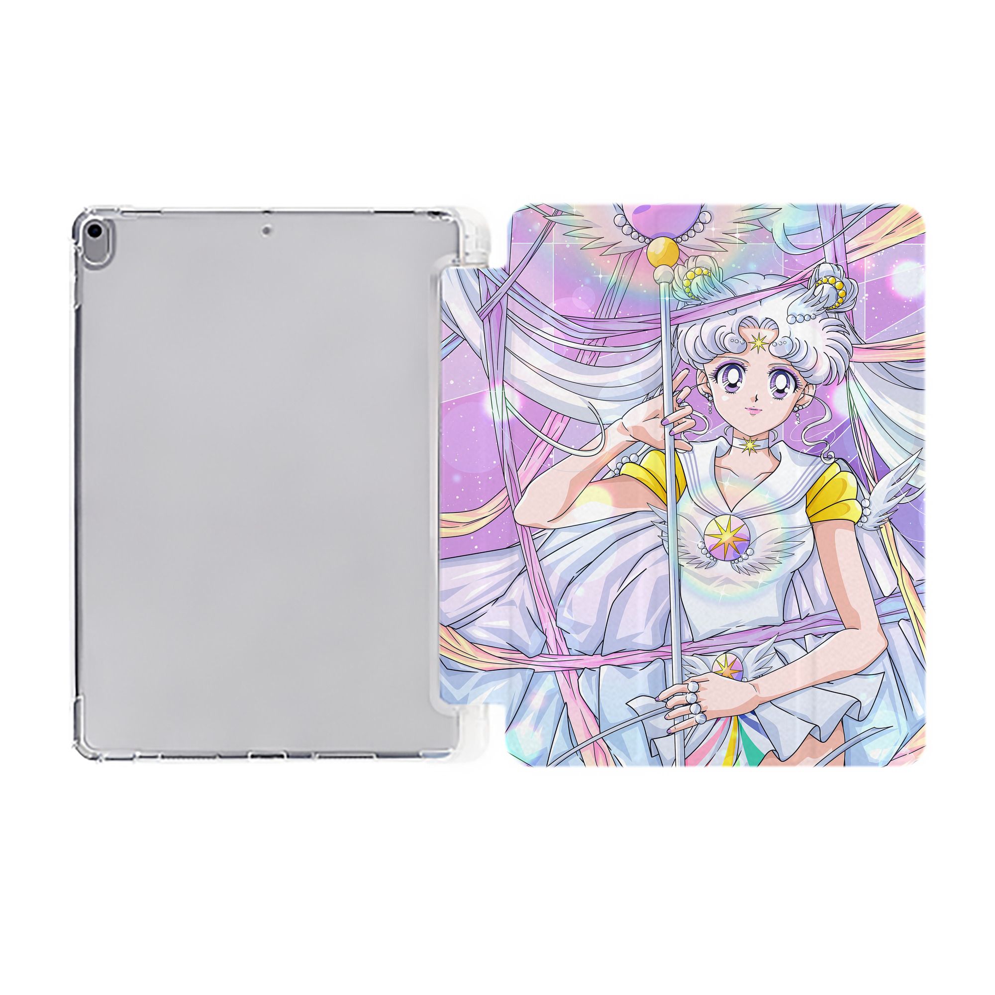 （画像用） 美少女戦士セーラームーン Sailor Moon IPad ケース ペン収納付き 三つ折りスタンド PUレザー×シリコン 対応機種9.5/10.5/10.9インチ
